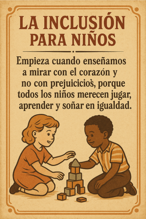 cartel frases de inclusion para niños 2