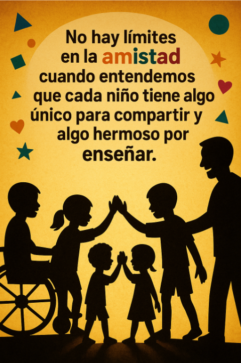 cartel frases de inclusion para niños 3