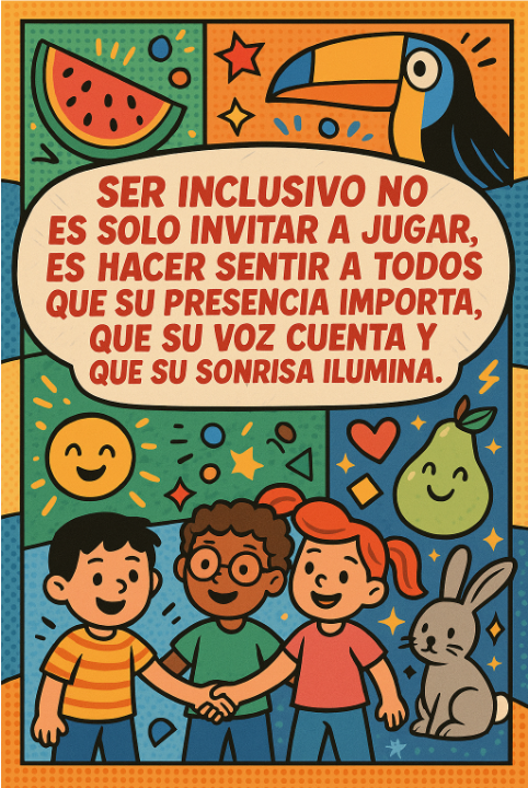 cartel frases de inclusion para niños 4