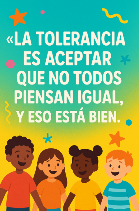 frases cartel de la tolerancia para niños 1