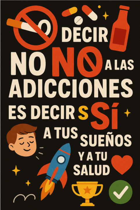 frases sobre Las Adicciones para cartel de niños