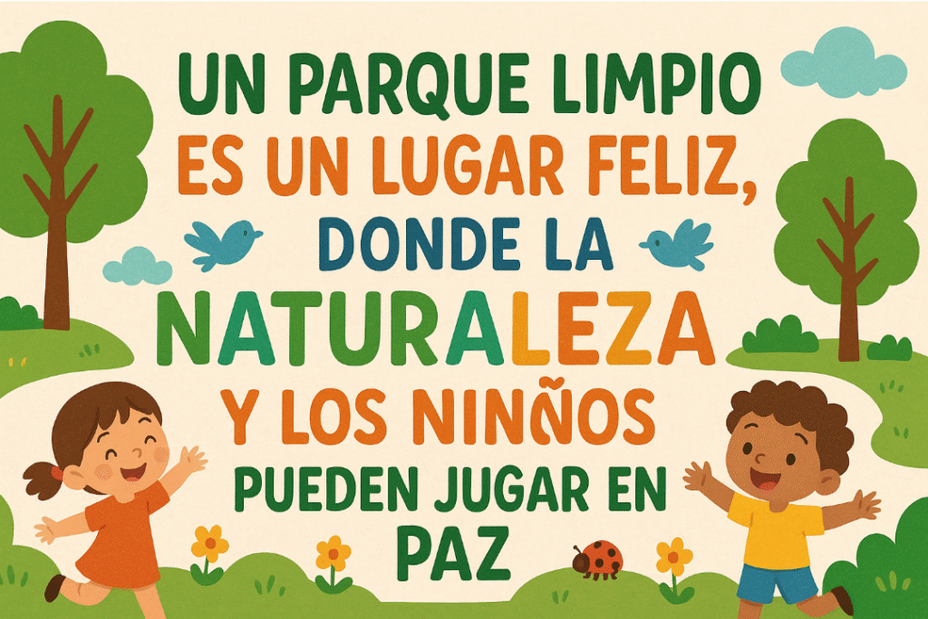 frases sobre no tirar basura para cartel de niños 3