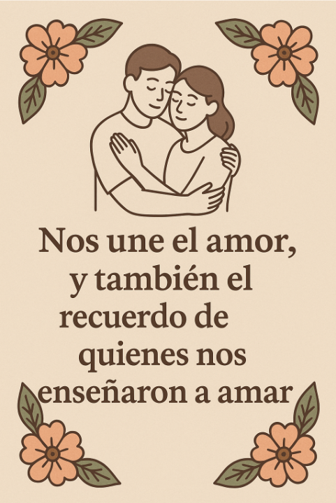 Frases de cartel para recordar a un ser querido fallecido en boda 5