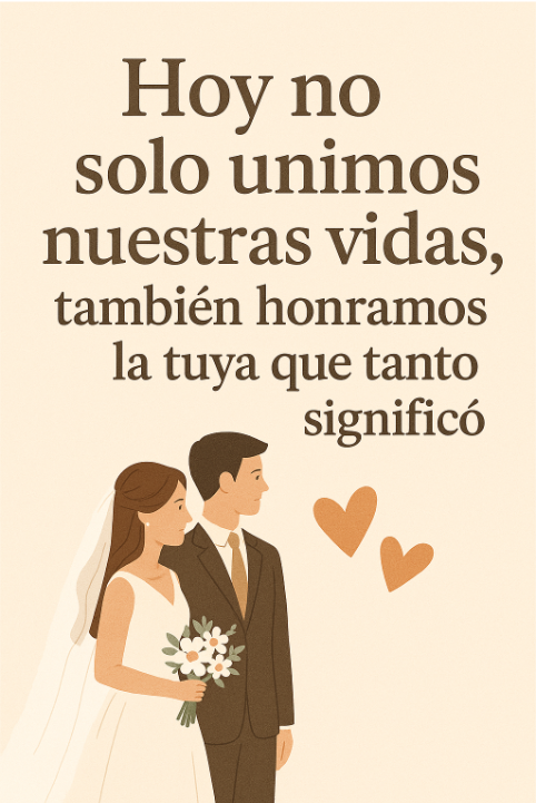 50 Frases de cartel para recordar a un ser querido fallecido en boda