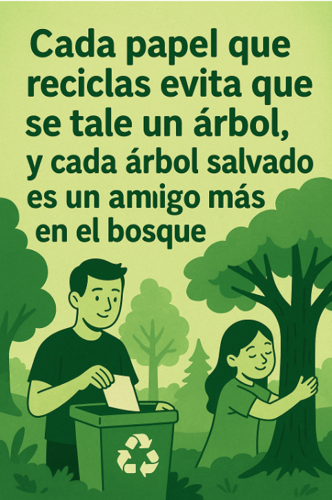 reciclaje para niños frases cartel 2