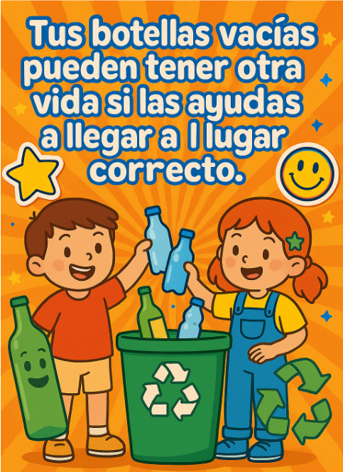 reciclaje para niños frases cartel 4