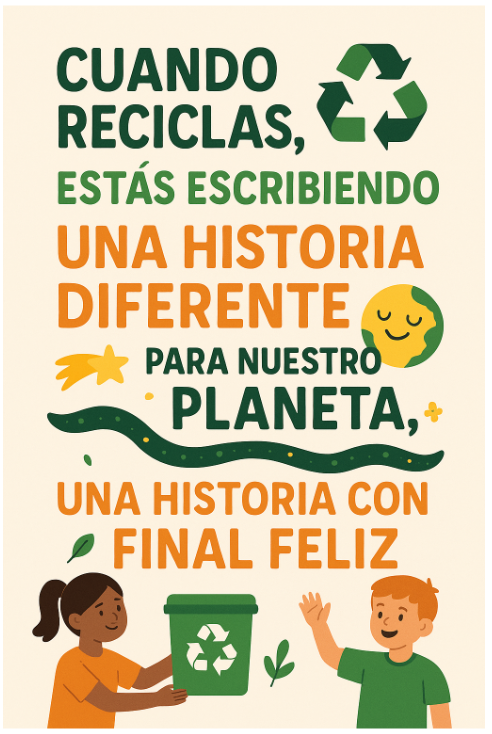 reciclaje para niños frases cartel 5