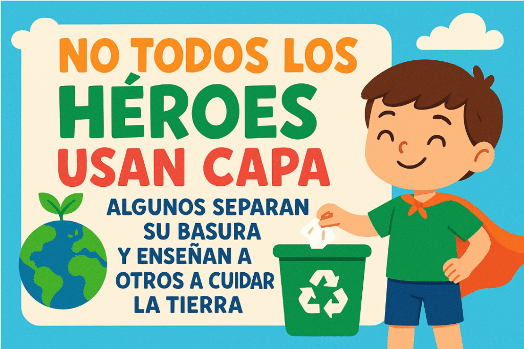 reciclaje para niños frases cartel 6
